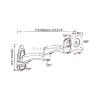 Aluminum Alloy Full Motion 15"-27" LCD LED TV Wall Mount Rotary Monitor Holder Extension Arm Rack Max.Load 8kgs view 4