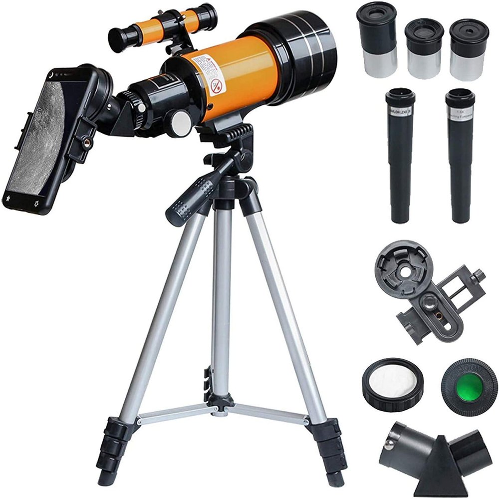 Professional Telescope for Kids Astronomy Beginners Adults-150X Refractive Astronomical Telescope with Tripod/Phone Adap