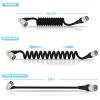 YOTENKO TNC Straight Male to TNC 90 Degree Right-Angle Male Coiled Cable RG58-18.3FT Collapsed to 23FT Extended, Spring Coax for Test Equipment & Compact Spaces view 2