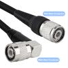 YOTENKO TNC Straight Male to TNC 90 Degree Right-Angle Male Coiled Cable RG58-18.3FT Collapsed to 23FT Extended, Spring Coax for Test Equipment & Compact Spaces view 3