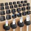 30-Pack Magnetic Cable Clips Cord Organizer,Cable Straps Smooth Adjustable,Rocoren Cable Management Accessories,Cable Holder Clips Wire Holder Keeper for Desktop,Nightstand,Home Office,Workspace,Phone view 1