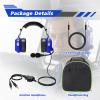 WODASEN General Aviation Headset GA Dual Plug Pilot Headsets with Boom Mic Aircraft Airplane Noise Cancelling Headphones (Blue) view 2