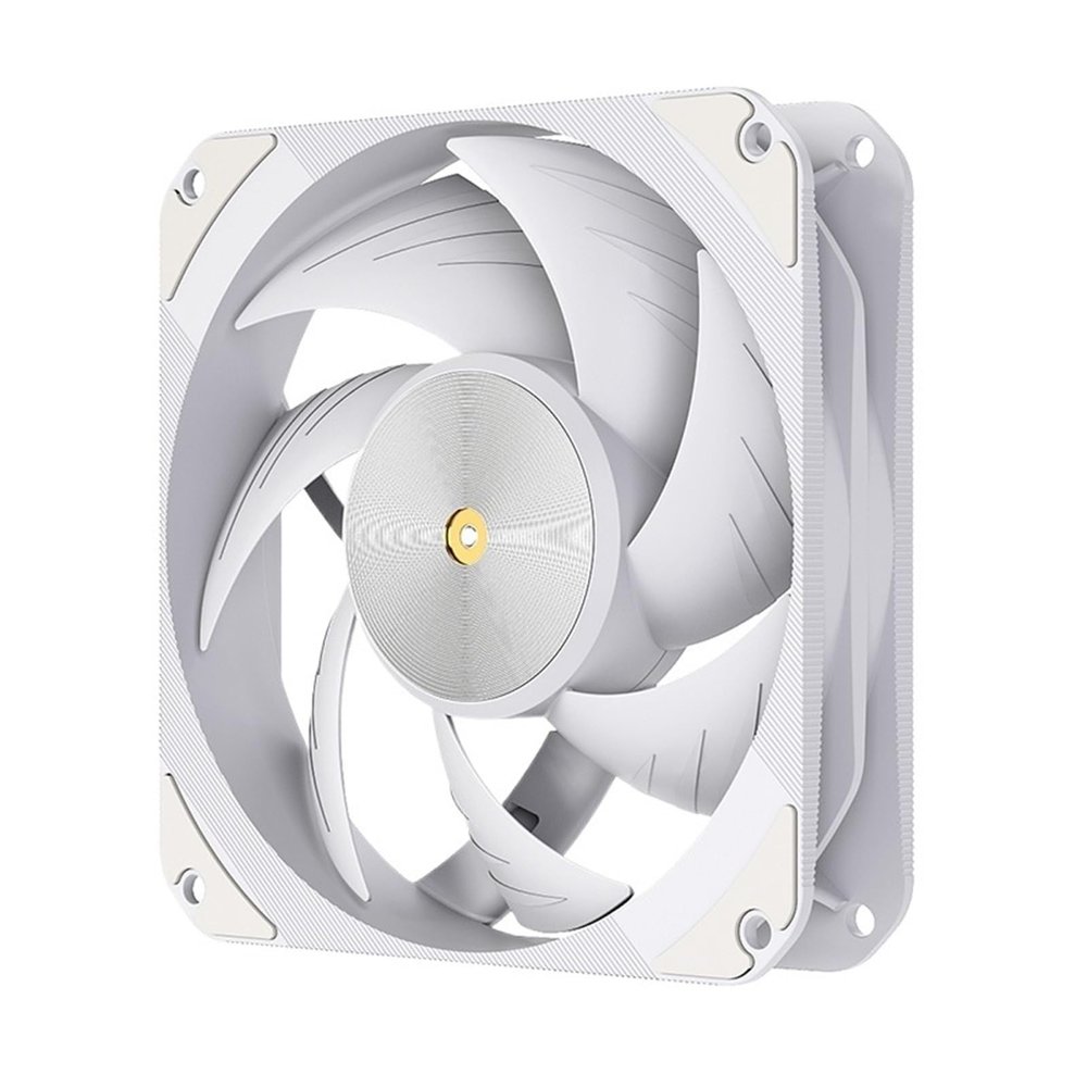 1pc T20 120mm 4Pin PWM Silent Fan, High-Performance 2500RPM Low Noise Cooling Fans(White_NO RGB)