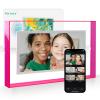 10.1" Pink Digital WiFi Picture Frame, Smart Photo Frame 1280 * 800p Screen,64G/8G Cloud,Wall Mountable/Desk,Share Photos/Videos Instantly via Pintura App,Great Gift for Loved Ones view 1