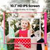 10.1" Pink Digital WiFi Picture Frame, Smart Photo Frame 1280 * 800p Screen,64G/8G Cloud,Wall Mountable/Desk,Share Photos/Videos Instantly via Pintura App,Great Gift for Loved Ones view 3