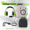 WODASEN General Aviation Headset GA Dual Plug Pilot Headsets with Boom Mic Aircraft Airplane Noise Cancelling (Bright-Green) view 2