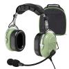 WODASEN General Aviation Headset GA Dual Plug Pilot Headsets with Boom Mic Aircraft Airplane Noise Cancelling Ear Protection Headphones Flight Student Earmuff (Light-Green) view 1