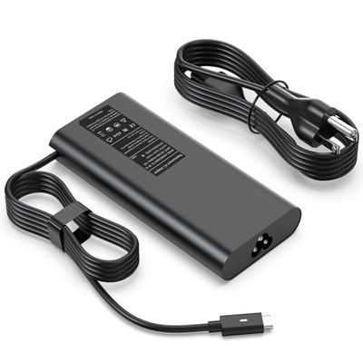 130W USB C Laptop Charger Compatible with Dell 90W 65W XPS 15 16 17 9500 9510 9520 9530 9575 2-in-1 9640 9710 9720 9730, Precision 3470 3480 3540 3570 3580 5480 5550 5560, Latitude Power Adapter