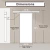 80" H Half Frosted Glass Primed Sliding Barn Door with Nickel-Plated Hardware KitNo Assembly Required30'' x 80'' view 3