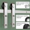 1-Lite White Primed Solid Core Manufactured Wood with Nickel-Plated Installation Hardware Kit Sliding Barn Door(No Assembly Required)32'' x 80'' view 4