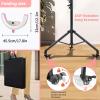 22" Foldable Ring Light with Stand for iPhone ipad, 75" Tripod with Wheels 50W 6500K LED Display/2 USB Ports Large Ringlight Rolling, Tattoo Barber Makeup Studio Video Photography Lighting(Pink) view 3