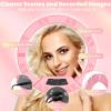 22" Foldable Ring Light with Stand for iPhone ipad, 75" Tripod with Wheels 50W 6500K LED Display/2 USB Ports Large Ringlight Rolling, Tattoo Barber Makeup Studio Video Photography Lighting(Pink) view 4