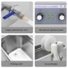 SICWEDIM 200W Heated Vinyl Record Cleaning System 6L Ultrasonic Vinyl Record Cleaner 4Pcs One Time, Auto-Rotating Double-Sided LP Cleaning view 3