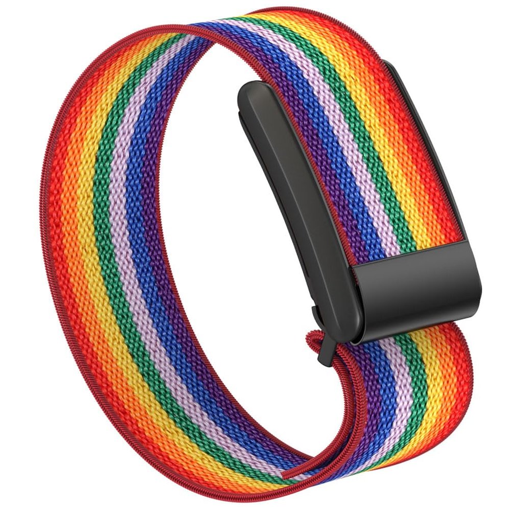 YOFUNTLE Stretchy Bands Compatible for WHOOP 5.0 One, Peak and Life - Breathable Nylon Strap Wristband - Soft, Comfort, Durability, Easy to Use and Adjustable  Not Compatible for Gen 4 (Rainbow)