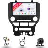 8CORE 6+128GB_A-3 Buttons Radio for Ford Mustang 6 VI S550 2014-2023 Android 13 9" IPS Touch Screen, Car Stereo with CarPlay & Android Auto, GPS Navigation DSP SWC 5G WiFi Camera view 1
