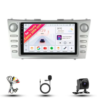 8CORE 4+32GB Radio for Toyota Camry 2006-2011 OEM Style Android 13 9" IPS Touch Screen, Car Stereo with CarPlay & Android Auto, GPS Navigation DSP SWC 5G WiFi Camera