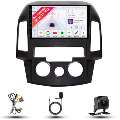 Radio for Hyundaii30 2007-2012 Android 13 9" IPS Touch Screen, Car Stereo with CarPlay & Android Auto, GPS Navigation DSP SWC 5G WiFi Camera B_8CORE 8+128GB