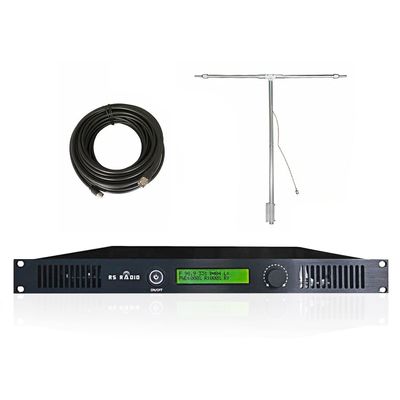 FM Broadcast Transmitter 100W+Antenna+Cable for Church, Long Range Professional Low Power FM Radio Broadcasting Equipment for Radio Station,Home