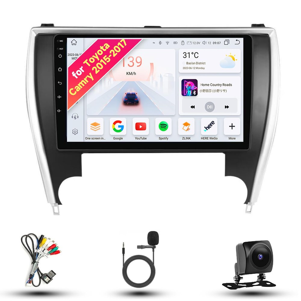 8CORE 4+32GB Radio for Toyota Camry 2015 2016 2017 Android 13 10.1" IPS Touch Screen, Car Stereo with CarPlay & Android Auto, GPS Navigation DSP SWC 5G WiFi Camera