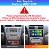 8CORE 8+128GB Radio for Toyota Camry 2007-2011 Android 13 10.1" IPS Touch Screen, Car Stereo with CarPlay & Android Auto, GPS Navigation DSP SWC 5G WiFi Camera view 2