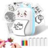 Mini Thermal Printer, Inkless printer with 5 Rolls Paper, Bluetooth Smart Pocket Compatible with iOS & Android, Portable Thermal Printers for PicturesRetro-Style PhotosReceiptsNotes view 1