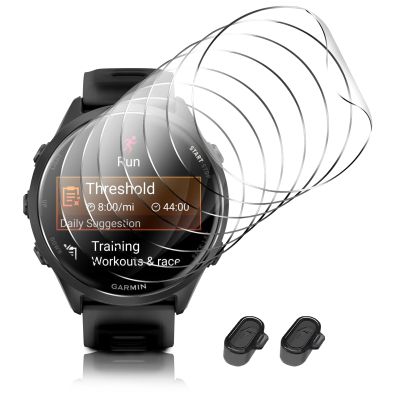 8 Packs Compatible for Garmin Forerunner 570 47mm Screen Protector,Advanced Soft TPU (Non-tempered Glass) High Definition Scratch Resistance without Bubbles