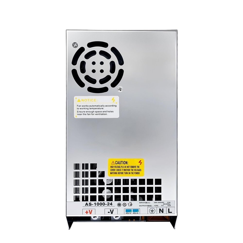 1pcs 1000W AC-DC SMPS AS Series Switching Power Supply Input 180-260V Output 12V 24V 36V 48V 60W Adjustable CCCV(24V_1000W)