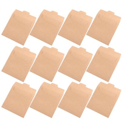 Cabilock 30pcs Kraft Paper CD DVD Sleeves Waterproof Disc Bags Packaging Envelopes for Home and Travel Use