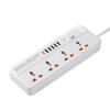 2M Power Cordboard with 4 Universal Sockets, 5 USB Ports, 1 Tpey-C Port LED Indicator, Power Overload Protection, 110v-250v view 1
