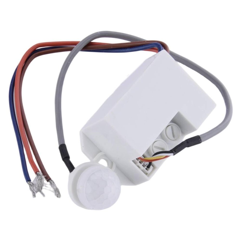 Indoor Outdoor Ceiling Cupboard Mini PIR Motion Detector Built-in Flush-Mounted Infrared Body Sensing Sensor Light Lamp Switch