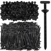 150Pcs Nylon Universal Cable Tie Buckle, Zipper Clips Heavy Duty Plastic Plastic T Zip Ties Self-Locking Holder for Car Daily Repair Quick Fixing Multipurpose view 1