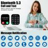 2025 Smart Watch for Men Women (Answer/Make Call), 1.96" HD Fitness Tracker Running Watch,IP68 Waterproof,Pedometer, Sleep/Step/Activity/Heart Rate Monitor,110+ Sport Mode Smartwatch for Android Phone view 2