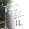LXLZYXSF Universal Vertical Pole for Security Cameras Solar Street Lights, 8ft 10ft 11ft 13ft 15ft 16ft 18ft 20ft Tall, Surveillance Cameras Post with Brackets(18ft (3 Sections) H) view 1