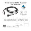 SZRMCC Livox Mid-360 Cable M12 Pin Female Aviation Plug 3 in 1 Splitter Data Sensor Cable for DJI Lidar Livox Mid-360 Mid-70 Avia Lidar (Right Angle 12 pin, 25cm) view 3