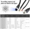 SZRMCC Livox Mid-360 Cable M12 Pin Female Aviation Plug 3 in 1 Splitter Data Sensor Cable for DJI Lidar Livox Mid-360 Mid-70 Avia Lidar (Right Angle 12 pin, 25cm) view 4