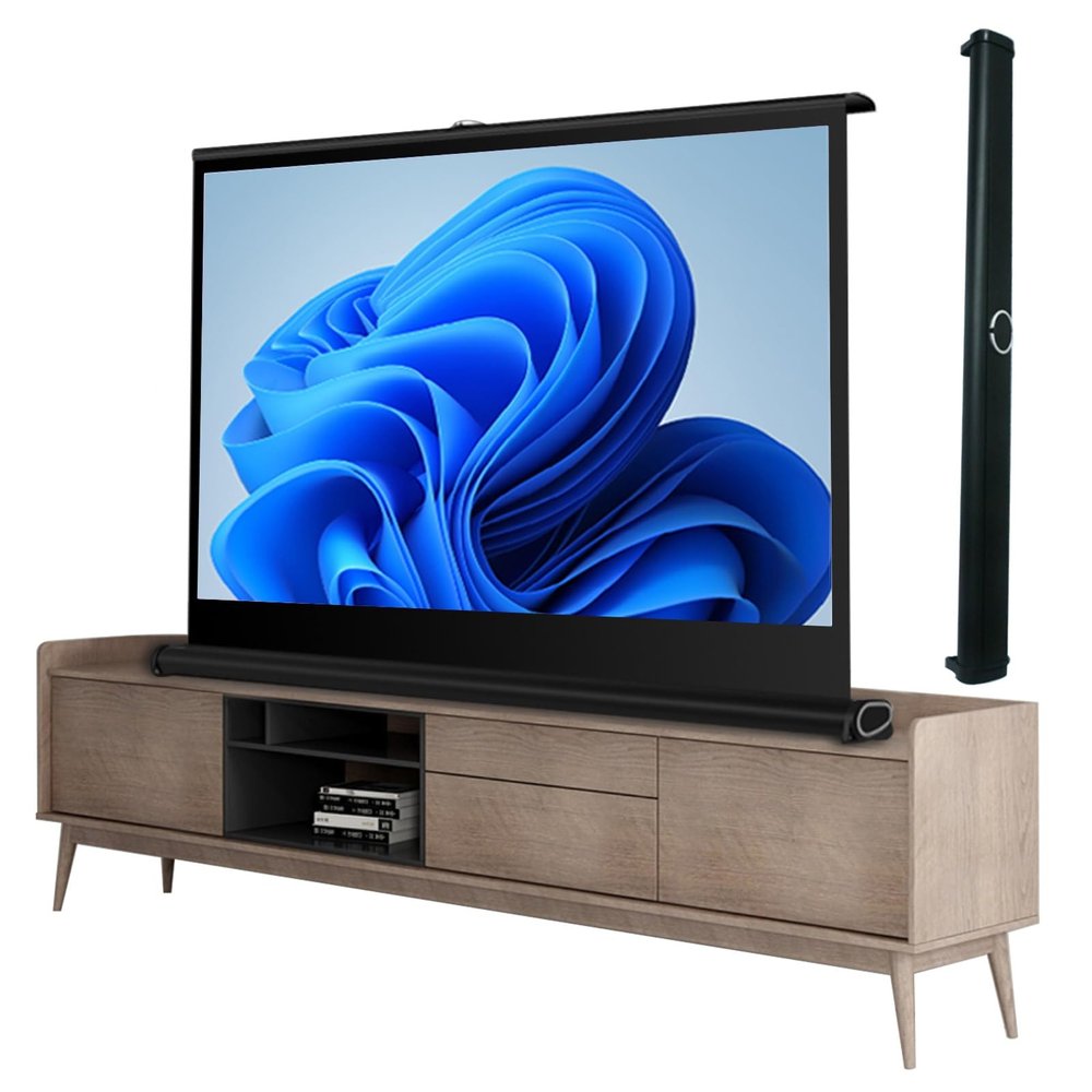 4:3/16:9 4K Portable Screen for Projector, Portable Projector Screen, 20 Inch, 30 Inch, 40 Inch, 50 Inch 2.2 Gain Fiberglass Projection Screen for Wedding Party Office Presentation(16:9,50")