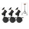 3Pcs Set Flexible Swivel Casters Wheels with 16mm Diameter Mounting Holes for Photography Light Stand Tripod Wheels Premium ABS Material Smooth 360 Rotation Lockable System view 1