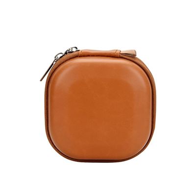 Pilipane 67mm Lens Filter Bag Durable Scratch Zippered Storage Case for Camera Filters Compact Lightweight Black or Brown (Brown)