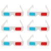 Lurrose 100Pcs 3D Glasses Paper: Red and Cyan Lens White Frame Anaglyph Glasses for Movies Video view 2
