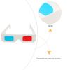 Lurrose 100Pcs 3D Glasses Paper: Red and Cyan Lens White Frame Anaglyph Glasses for Movies Video view 3