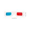 Lurrose 100Pcs 3D Glasses Paper: Red and Cyan Lens White Frame Anaglyph Glasses for Movies Video view 4