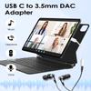2PCS USB C to 3.5mm Audio Headphone Jack Adapter, Digital to Analog Audio Dongle Compatible with iPhone 16/16 Pro/15/Pro Max/Plus, Samsung Galaxy S24 S23 S22, MacBook, iPad Pro view 3