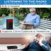 ZHIWHIS Portable Radio, AM FM Receiver, DSP Small Pocket Radios Operated by AAA Batteries, Digital Clock, 100 Station Memory, Start Timer/Sleep Timer, for Walking/Running, Black ZWS-105 view 4