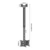 FENOKD TV Stand TV Double TV Ceiling Mount, Tilt Swivel Telescopic Bracket Fits Most 12-32 Inch TVs, Holds 2 Back to Back TVs, Max 100x100mm, view 2
