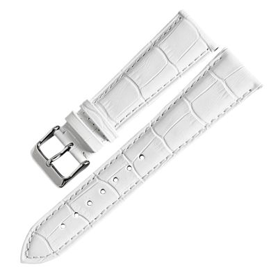 CongYi Fashion Green Watch Strap Women Men 14mm 16mm 18mm 20mm 22 Mm Genuine Leather Watch Band For Watch Bracelet(White,14mm)