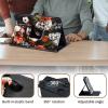 for TECLAST T40 Pro / T40 Plus / T40S / T40 case 10.4 inch (2023),360 Degree Rotating Case Protective Cover with Kickstand and with Magnetic Closure,Skull White Red Flowers view 4