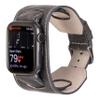 HARDISTON Cuff Watch Band Compatible with Apple 46mm for men & women, Handmade Genuine Leather, Compatible with iWatch Series 11 10 9 8 7 6 5 4 3 2 1 SE Ultra, Wrist Bracelet Band, Large/Band-Grey view 1