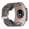 HARDISTON Cuff Watch Band Compatible with Apple 46mm for men & women, Handmade Genuine Leather, Compatible with iWatch Series 11 10 9 8 7 6 5 4 3 2 1 SE Ultra, Wrist Bracelet Band, Large/Band-Grey view 3