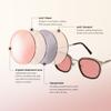 BRADDELL FL-41 Photochromic Transitional Rose Migraine Light Sensitivity Glasses for Fluorescent LED Glare & Concussion view 4