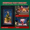 5ft x 9ft Holographic Rear Projection Screen, Portable Anti Crease Double Sided Window Projector Screen Hollusion Projection Material for Christmas Videos Hologram Film Night view 4
